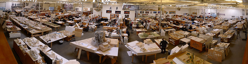 Model room at Frank Gehry LLP